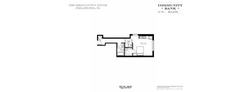 A floor plan for a Community Bank building located at 7208 Germantown Avenue, Philadelphia, PA.