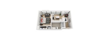 A2 Floor Plan at 1600 Callowhill, Philadelphia, PA