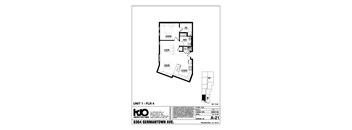 A drawing of a floor plan for a unit at 6364 Germantown Ave.