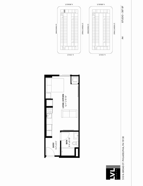 510 North Broad Street Studio-2 Beds Apartment for Rent - Photo Gallery 36