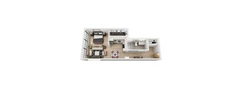 A4 Floor Plan at 1600 Callowhill, Philadelphia Pennsylvania