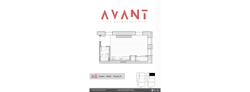 A floor plan for a studio apartment at 1148 Franklin Ave.