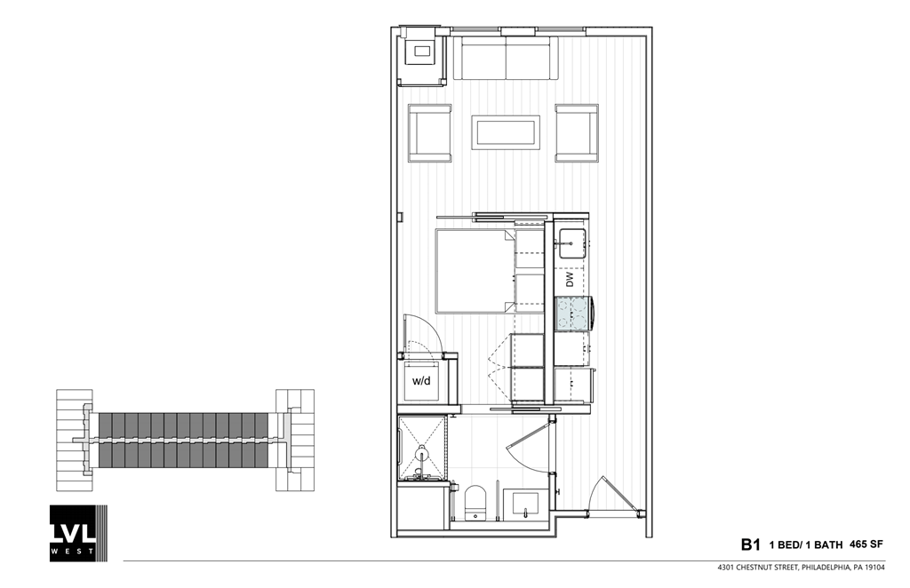 a floor plan of a small house with a garage