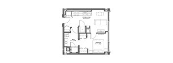 B1 Floor Plan at 17 Market West, Philadelphia