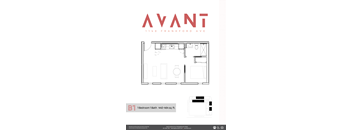 a1a floor plan of a 1 bedroom apartment
