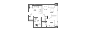 B2 Floor Plan at 17 Market West, Philadelphia, PA 19103