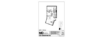 A drawing of a floor plan for a unit at KJO Architecture.