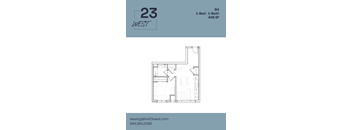 B4 Floor Plan at 23 West Apartments, Philadelphia, PA, 19123