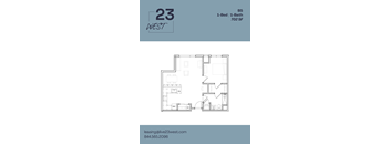 B5 Floor Plan at 23 West Apartments, Philadelphia, Pennsylvania