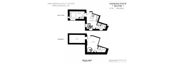 A floor plan for a Community Bank building located at 7208 Germantown Avenue, Philadelphia, PA.