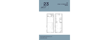B7 Floor Plan at 23 West Apartments, Philadelphia, 19123