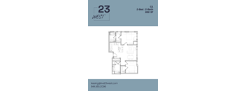 C1 Floor Plan at 23 West Apartments, Philadelphia