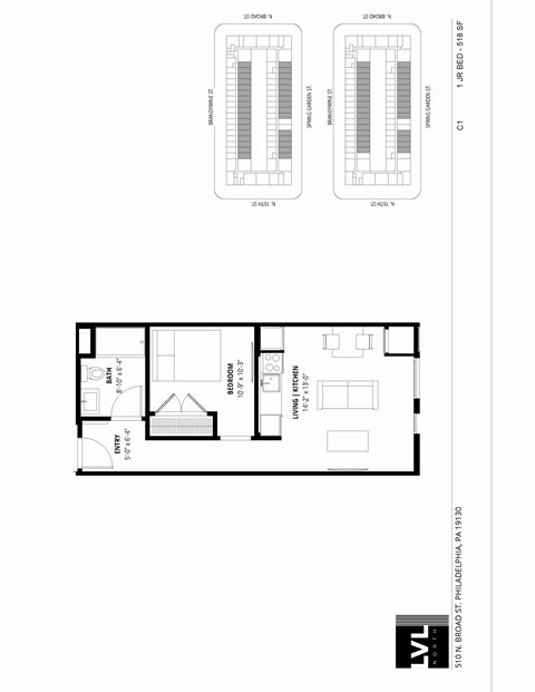 510 North Broad Street Studio-2 Beds Apartment for Rent - Photo Gallery 61