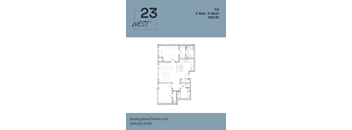 C2 Floor Plan at 23 West Apartments, Pennsylvania