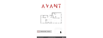 a 2nd floor floor plan of the avant renovated apartment