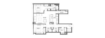 C9 Floor Plan at 17 Market West, Philadelphia, PA 19103