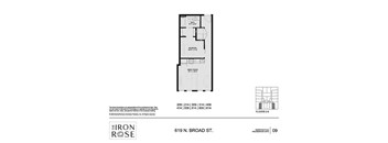 1 Bedroom Floorplan at Iron Rose Apartments, Pennsylvania