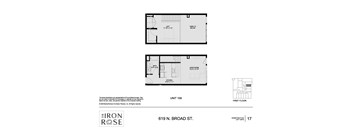 Unit 109 Floorplan at Iron Rose Apartments, Philadelphia, Pennsylvania