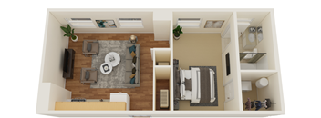 Commonwealth One Bedroom Floor Plan