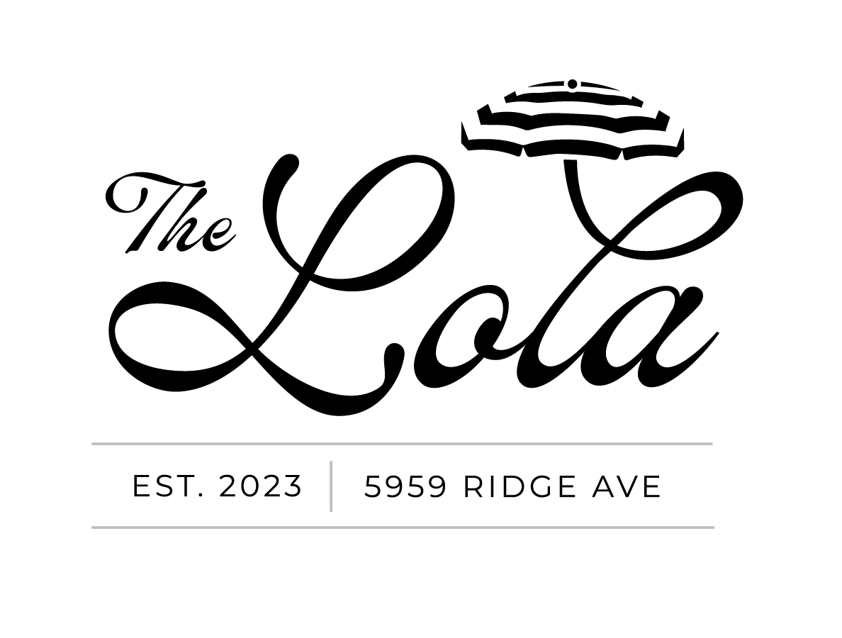 The Lola logo with the text "Est. 2023" and the address "5959 Ridge Ave" below it.