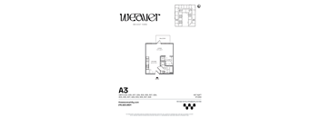 Studio Floor Plan A3 at The Weaver, Philadelphia, 19125