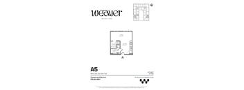 Studio Floor Plan A5 at The Weaver, Philadelphia