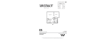 1Bed Floor Plan C5 at The Weaver, Philadelphia
