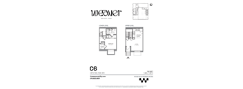 1Bed Floor Plan C6 at The Weaver, Pennsylvania, 19125