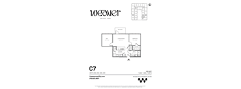 1Bed Floor Plan C7 at The Weaver, Philadelphia, PA, Pennsylvania, 19125