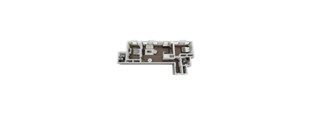 A 3D layout of a house with various rooms and furniture.