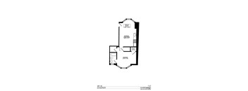 A black and white image of a floor plan for a unit.