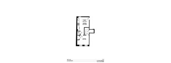 A black and white image of a floor plan for a unit.