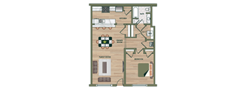 1 bed 1 bath E at The PARKER on E Mulberry Apartments, Texas