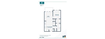 A1 Floor Plan at Urban Crest Apartments, San Antonio