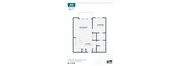 A3 Floor Plan at Urban Crest Apartments, San Antonio, 78209