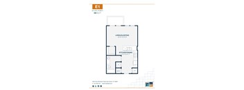 E1 Floor Plan at Urban Crest Apartments, San Antonio, Texas