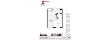 2 bed 2 bath E Shower Floor Plan at Beekman on Broadway, Ann Arbor, 48105