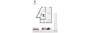 2 bed 2 bath F Floor Plan at Beekman on Broadway, Ann Arbor