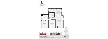 2 bed 2 bath L Floor Plan at Beekman on Broadway, Michigan