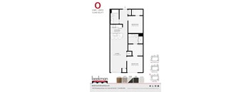 2 bed 2 bath O Floor Plan at Beekman on Broadway, Ann Arbor, MI, 48105