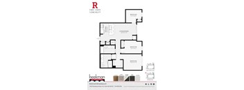 3 bed 2 bath R Floor Plan at Beekman on Broadway, Ann Arbor, 48105