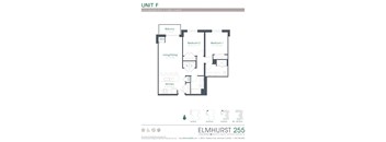 a floor plan for a unit with a bedroom and a living room  at Elmhurst 255, Elmhurst, Illinois