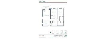 this is a floor plan of a unit with roommates  at Elmhurst 255, Illinois, 60126