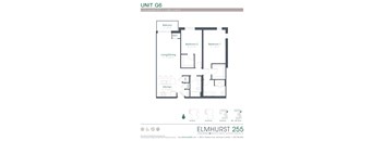 this is a floor plan of a unit with bedrooms and baths  at Elmhurst 255, Elmhurst, Illinois