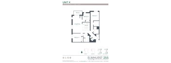 a floor plan of a unit with a bedroom and a bathroom