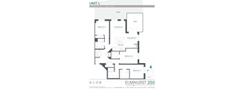this is a floor plan of a unit with bedrooms and baths  at Elmhurst 255, Elmhurst, IL