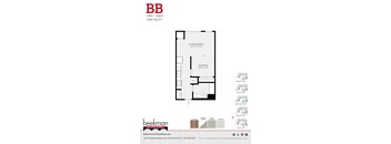 2 bed 2 bath BB Floor Plan at Beekman on Broadway, Ann Arbor, 48105