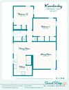 2 bed / 1 bath Kandinsky