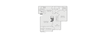 a floor plan of a bedroom apartment