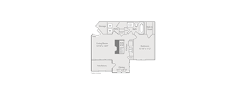 a floor plan of a bedroom apartment